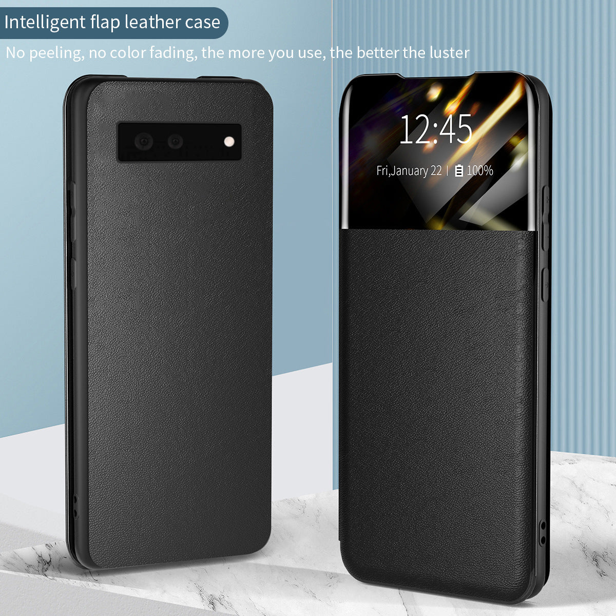 Aplicable a la funda protectora de cuero con tapa para tarjeta Pixel 6
