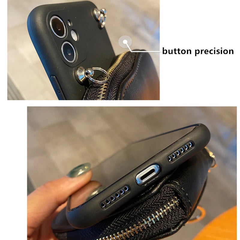 Funda con cordón para iPhone 15Pro Max 12 11 13 14 Love Heart