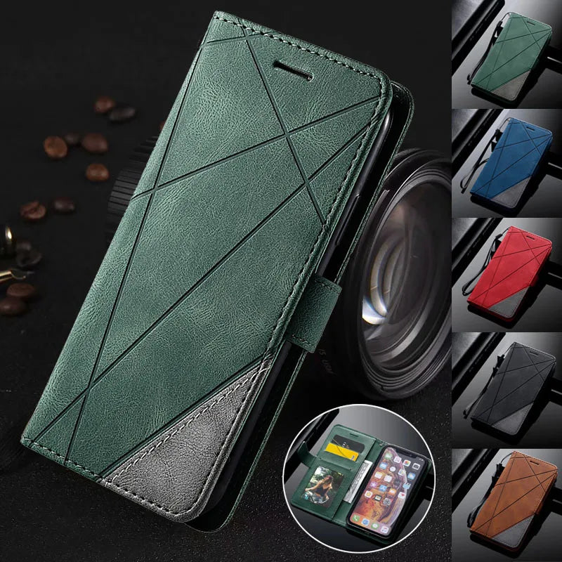 Business Ledertasche für Samsung Galaxy S20 S21 S22 S23 S24 Plus Ultra FE Flip Kartenhalter Abdeckung