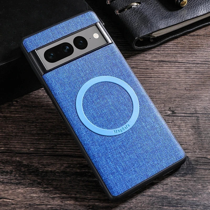Estuche de carga inalámbrica de tela para Google Pixel 8 7 6