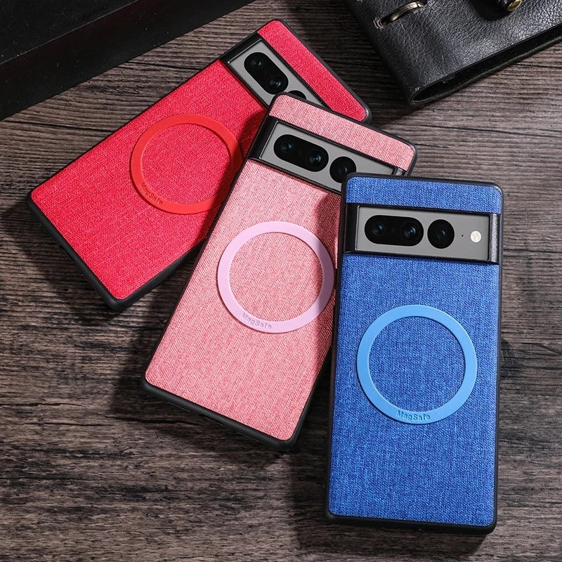 Estuche de carga inalámbrica de tela para Google Pixel 8 7 6