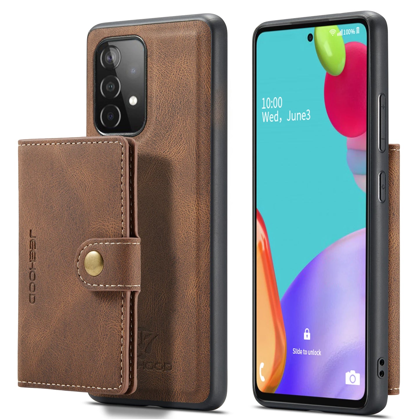 Funda desmontable con ranura para tarjetas de cuero para Samsung Galaxy S23 S22 S21 S20