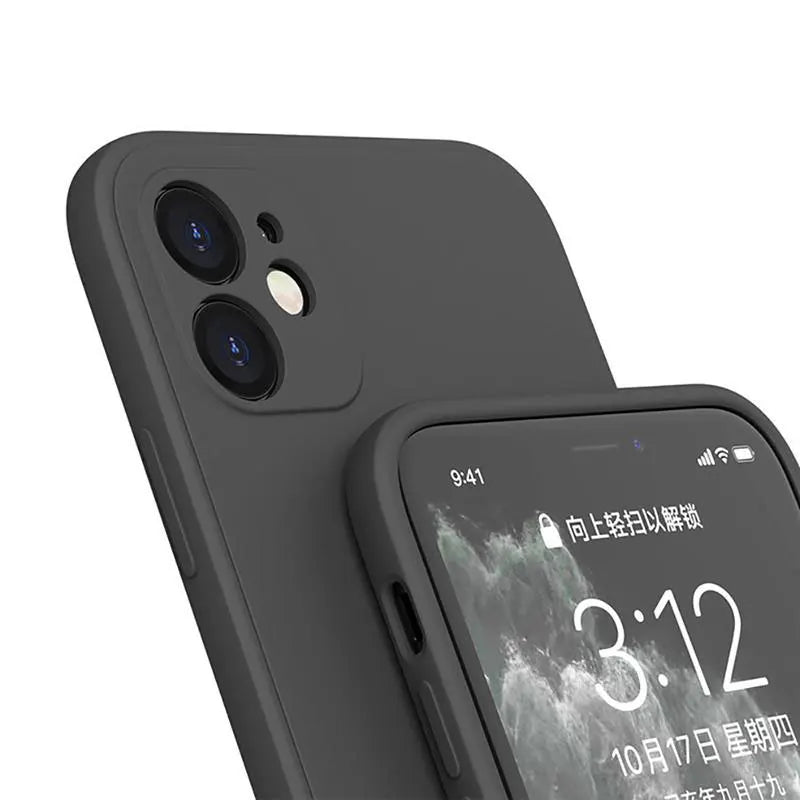 iPhone 14 13 12 Shockproof Black Cover Military Camouflage Green