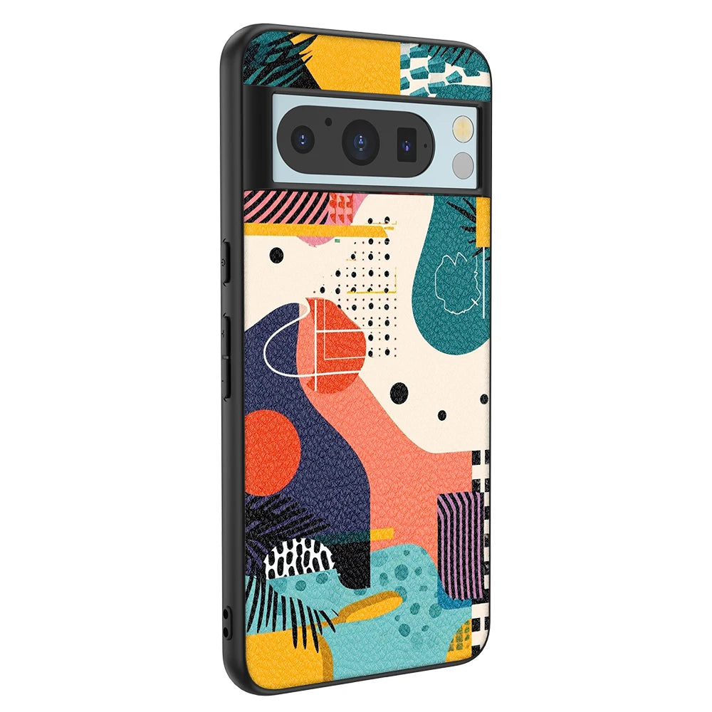 Funda trasera de cuero para Google Pixel 6 Pro 6A 7 Pro 7A 8 Pro 8A