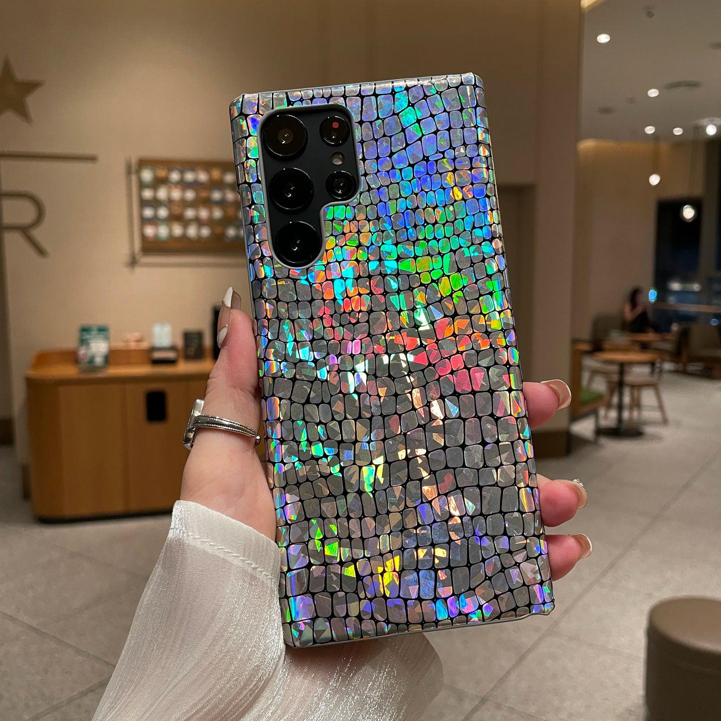 Samsung Galaxy S24 S23 S22 Rainbow Laser Phone Case