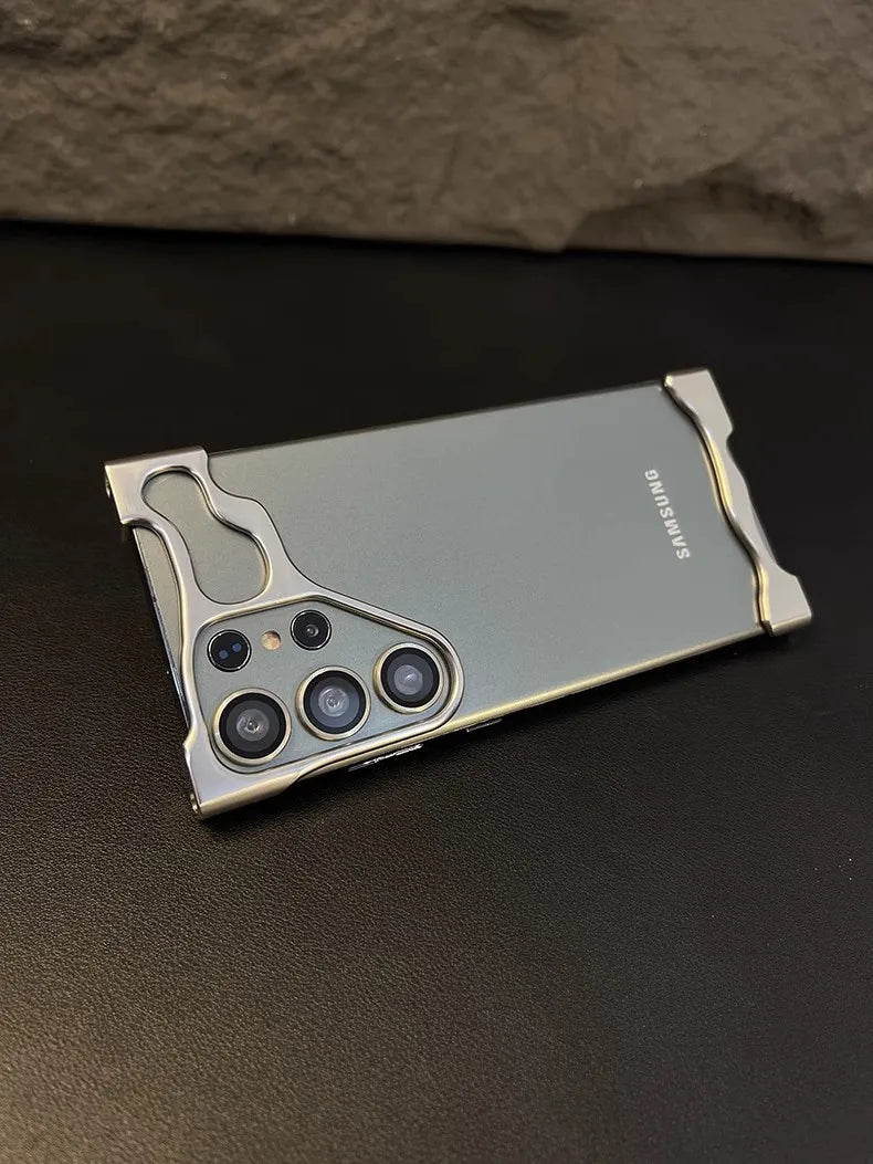 Caja de parachoques del teléfono de la aleación de aluminio del Samsung Galaxy S23 S24