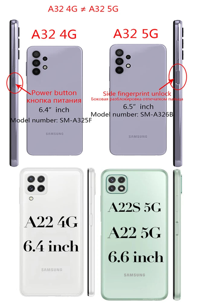 Samsung Galaxy A33 A34 A51 A52 A53 A54 Hard Matte Shockproof Case