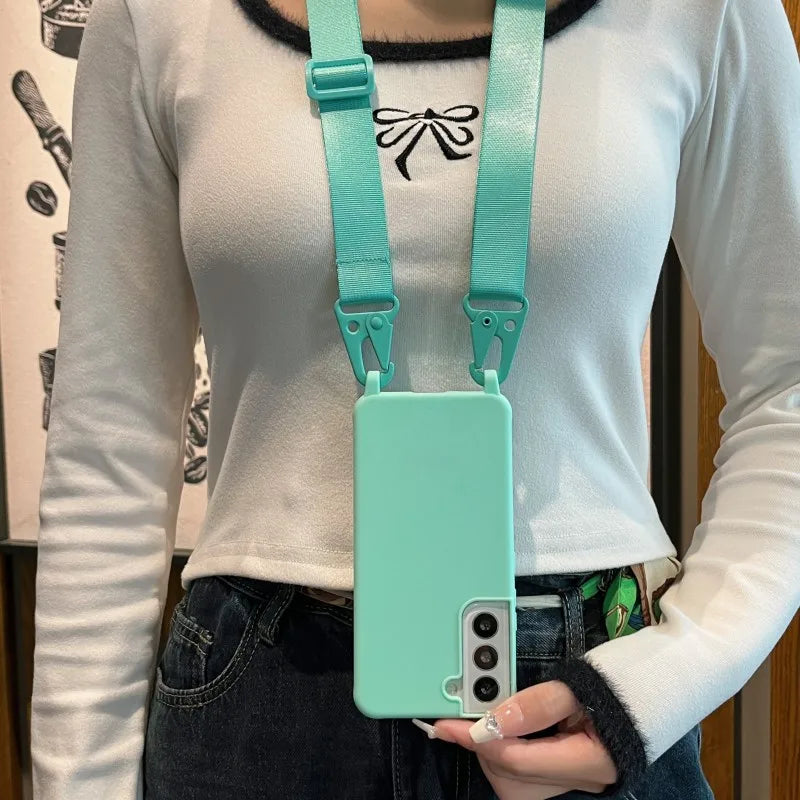 Samsung Galaxy A13 A14 A33 A34 A53 A54 Crossbody Strap Case