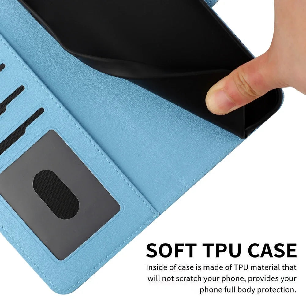 Samsung Galaxy S24 S23 S22 S21 S20 Ultra Plus FE Cases Leather Wallet Flip Case