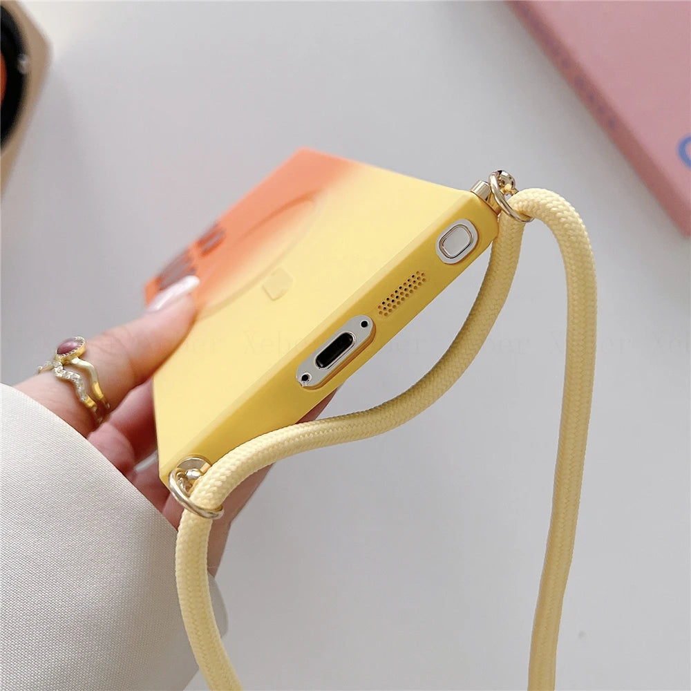 Funda con cordones para collar para Samsung Galaxy S24 S23 Ultra S22 S21 Plus