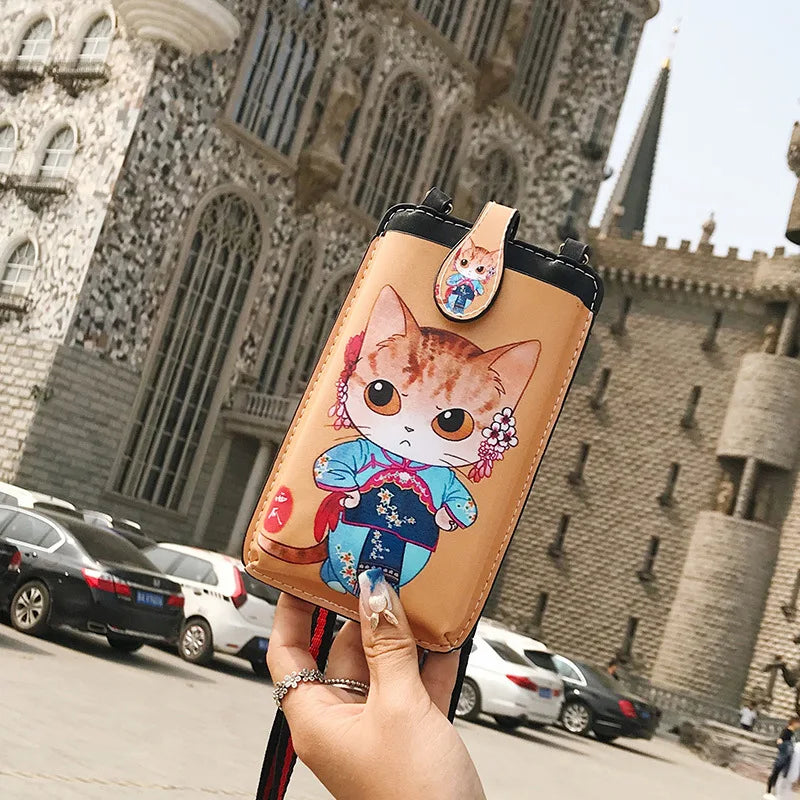 Bolso bandolera casual de piel sintética para mujer - Bolso de moda y bolso para teléfono