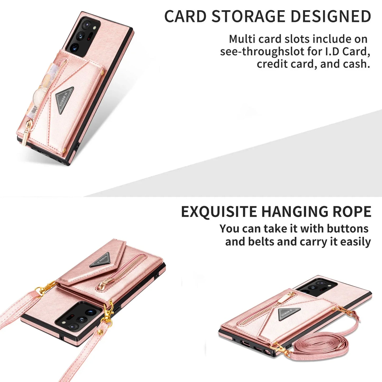 Samsung Galaxy A14 A15 A52 A52s A53 A54 Leather Crossbody Case