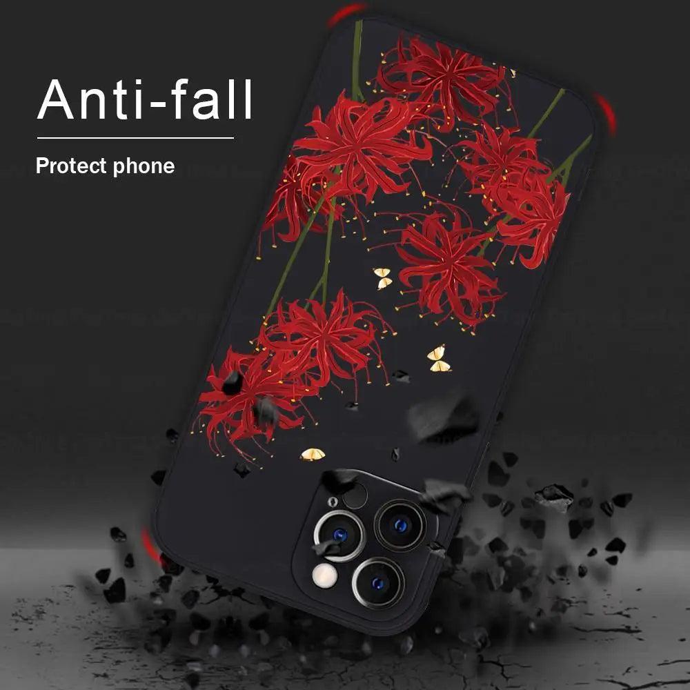 Samsung Galaxy S24 S23 S22 S21 S20 Flowers Silicone Cover