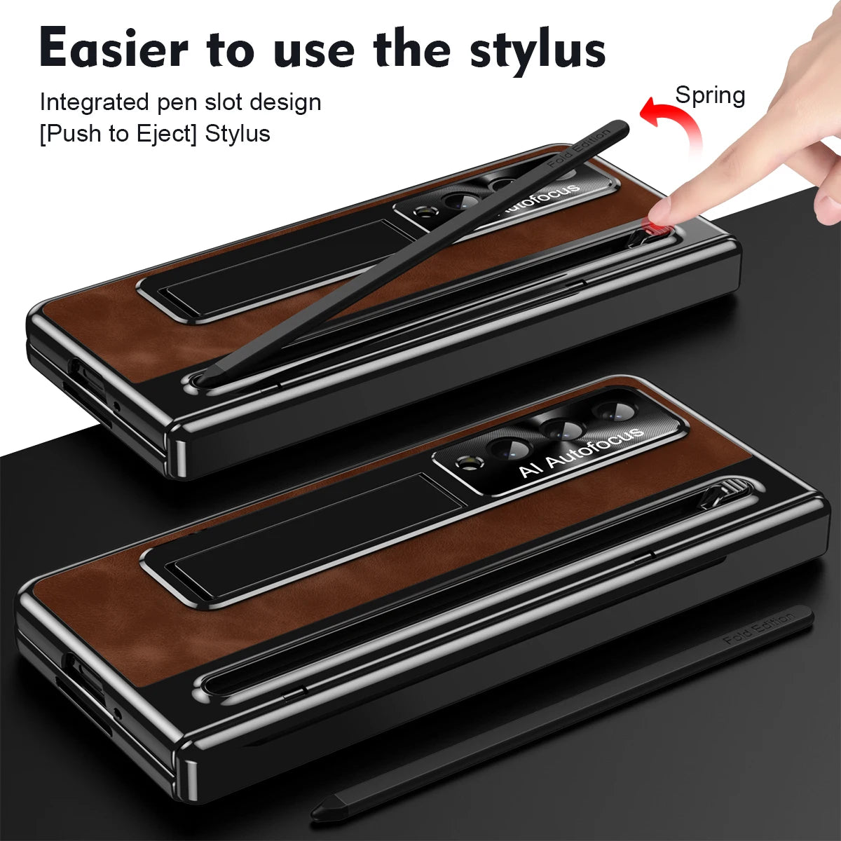Funda de cuero retro Samsung Galaxy Z Fold 5 4