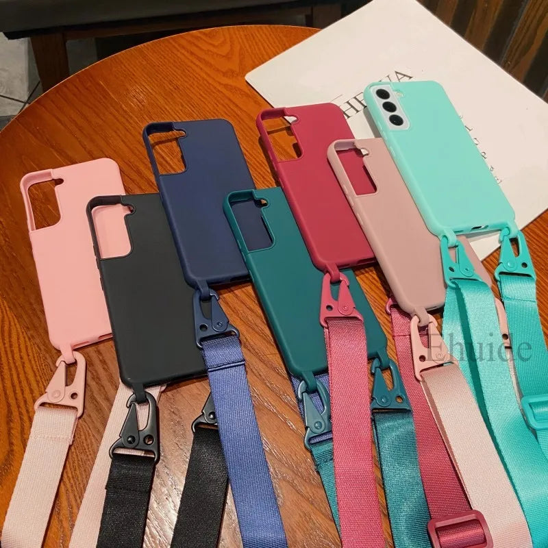 Samsung Galaxy A13 A14 A33 A34 A53 A54 Crossbody Strap Case