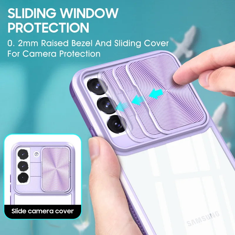 Samsung Galaxy S24 S23 S22 S21 S20 FE Shockproof Armor Clear Phone Case