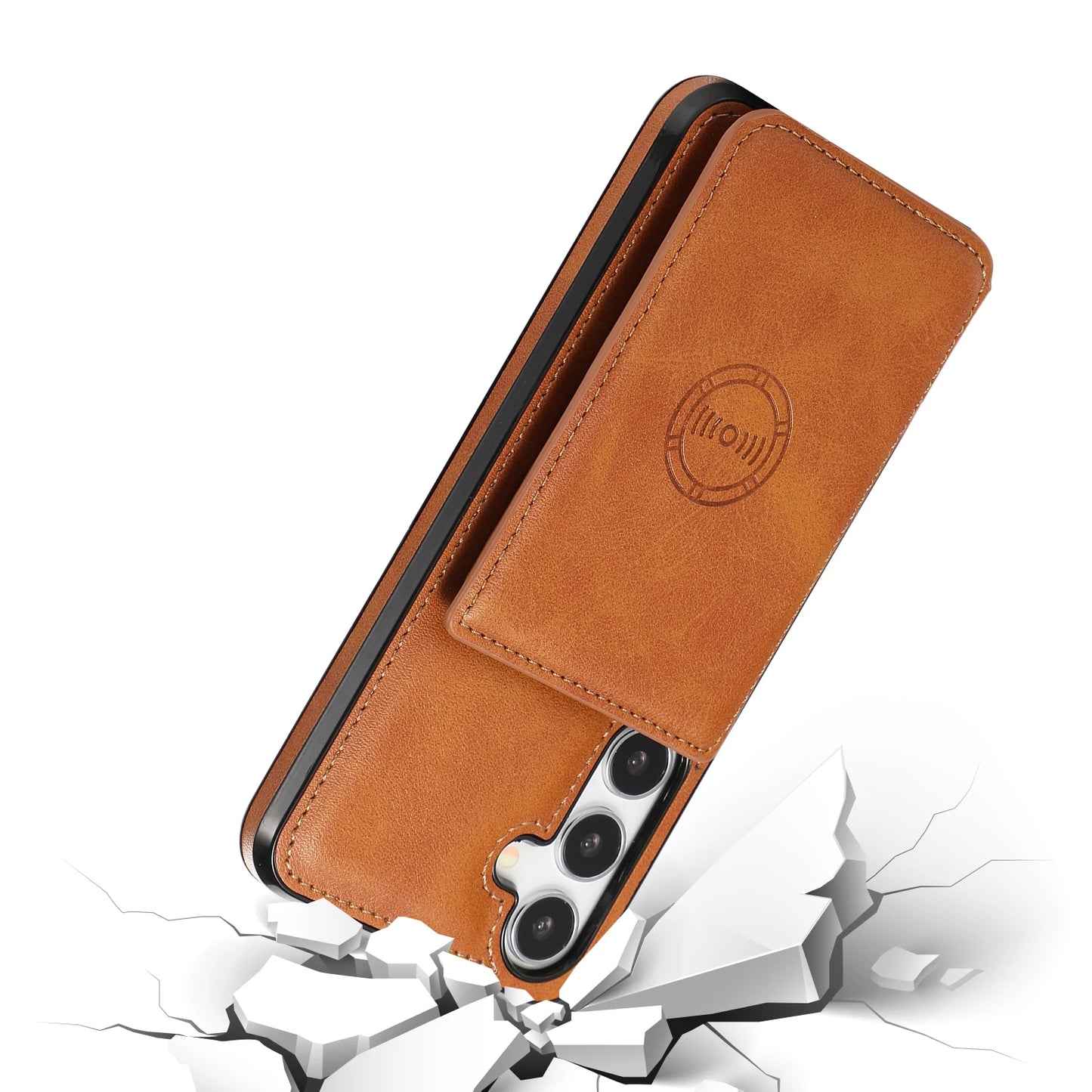 Samsung Galaxy A14 A24 A33 A34 A54 A15 A25 A32 A52 A72 Funda de cuero tipo billetera con tarjetas magnéticas