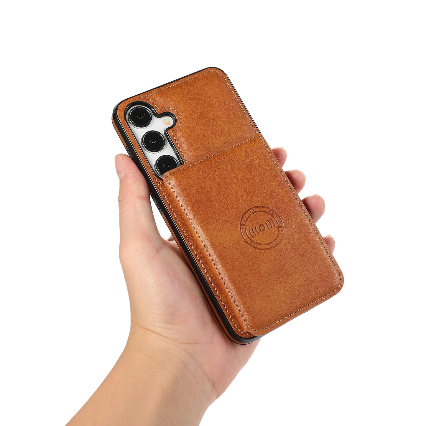 Samsung Galaxy A14 A24 A33 A34 A54 A15 A25 A32 A52 A72 Funda de cuero tipo billetera con tarjetas magnéticas