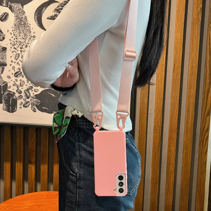 Samsung Galaxy A13 A14 A33 A34 A53 A54 Crossbody Strap Case