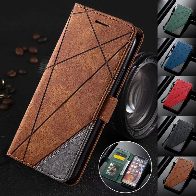 Business Ledertasche für Samsung Galaxy S20 S21 S22 S23 S24 Plus Ultra FE Flip Kartenhalter Abdeckung