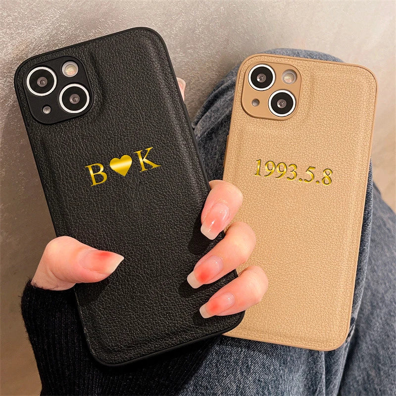 iPhone 15 14 Name Case Initials Case
