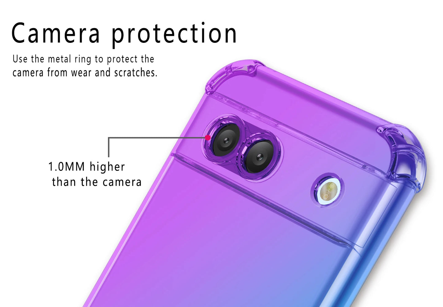 Google Pixel 8 7 6 Pro A Shockproof Gradient Airbag TPU Case