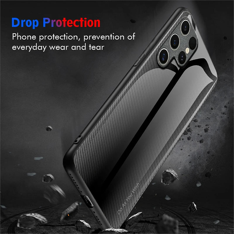 Samsung Galaxy S24 S23 S22 S21 S20 Glass Film Phone Case