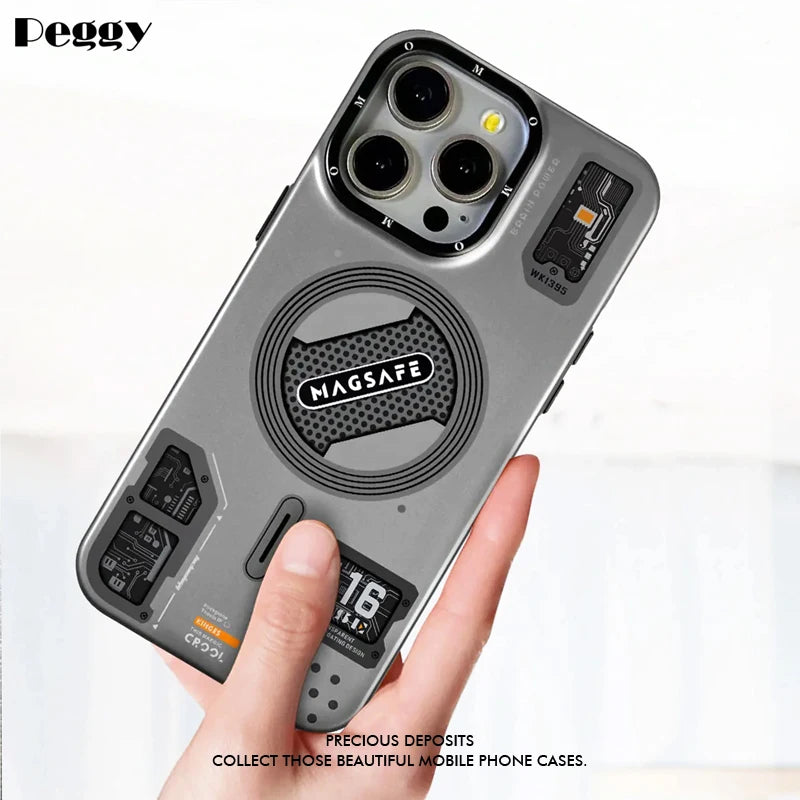 Funda esmerilada magnética de moda para iPhone 15 14 13 12