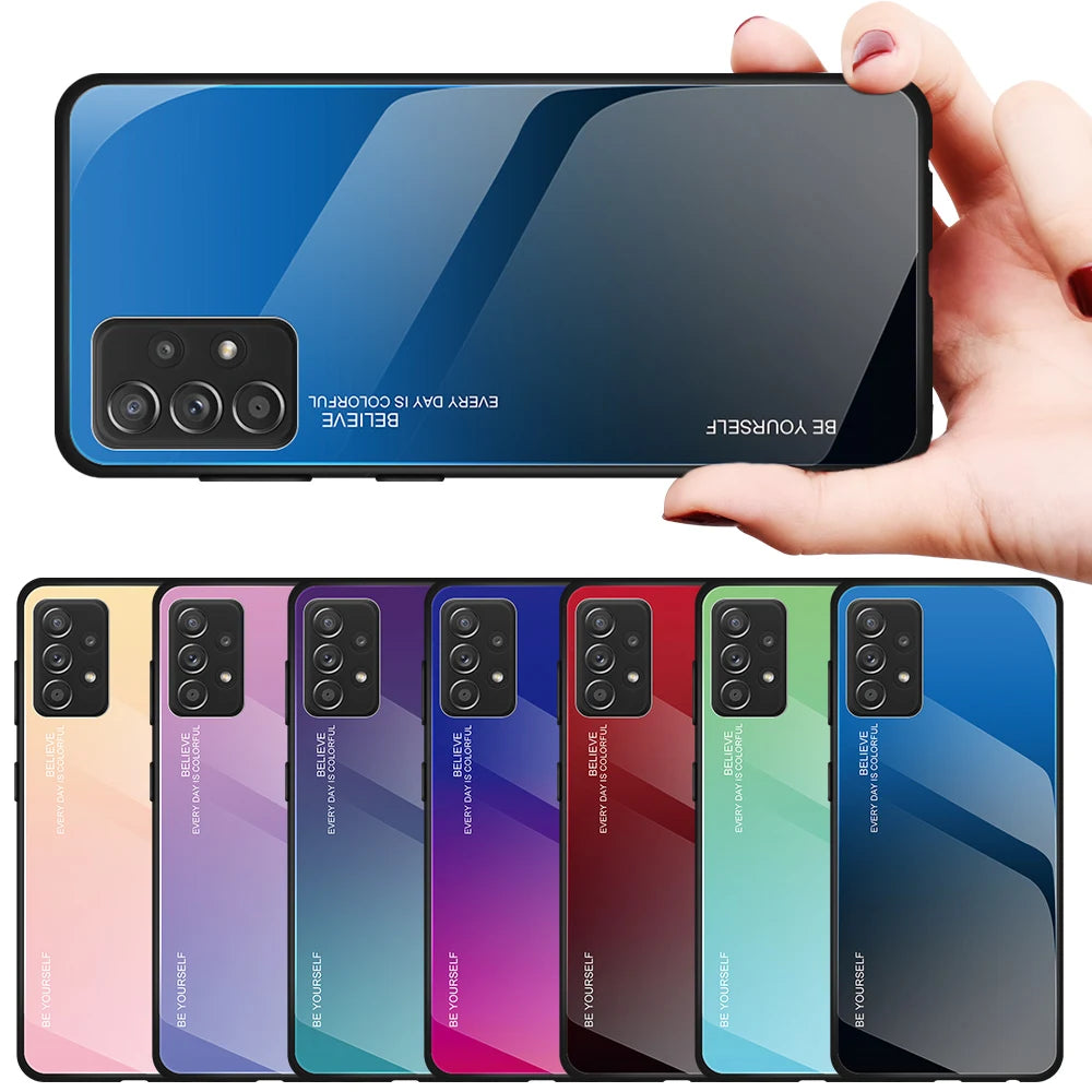 Samsung Galaxy S24 S23 S22 Gradient Glass Case