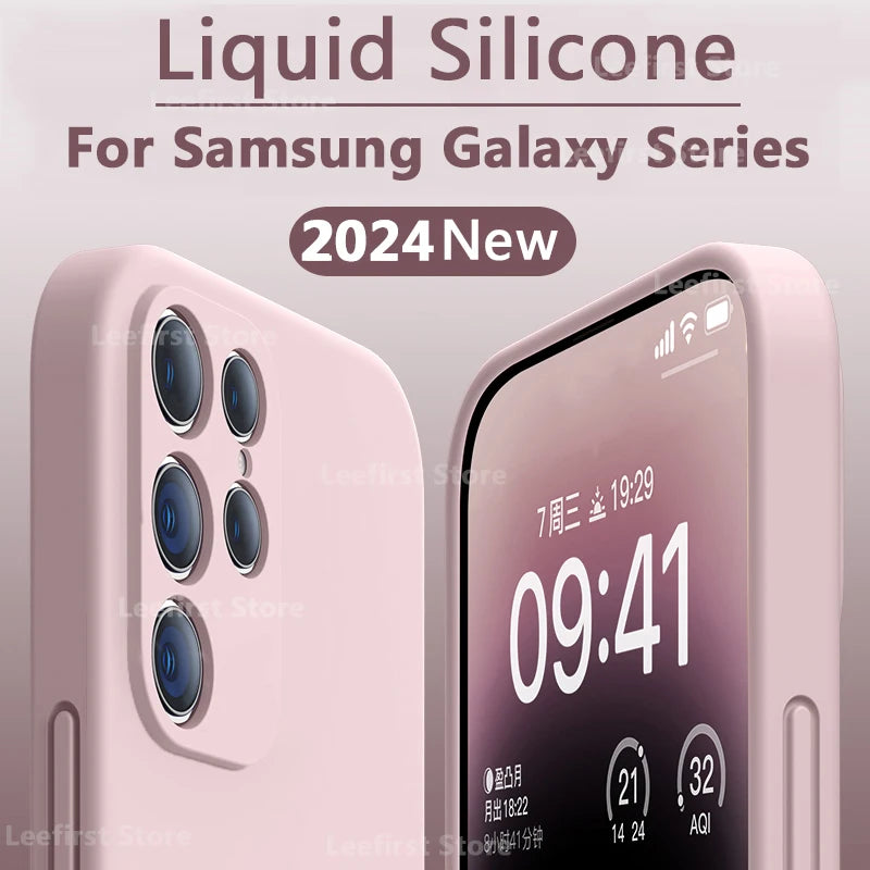 Silicona líquida para Samsung Galaxy S24 S23 S22 S21 Ultra Plus FE