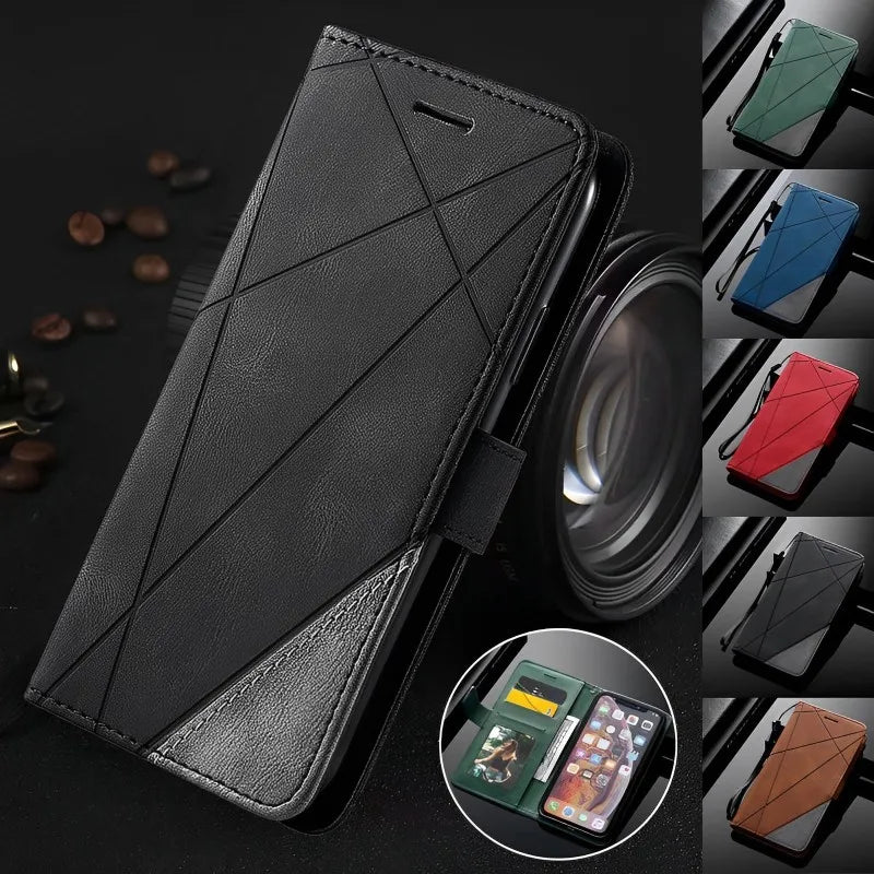 Business Ledertasche für Samsung Galaxy S20 S21 S22 S23 S24 Plus Ultra FE Flip Kartenhalter Abdeckung