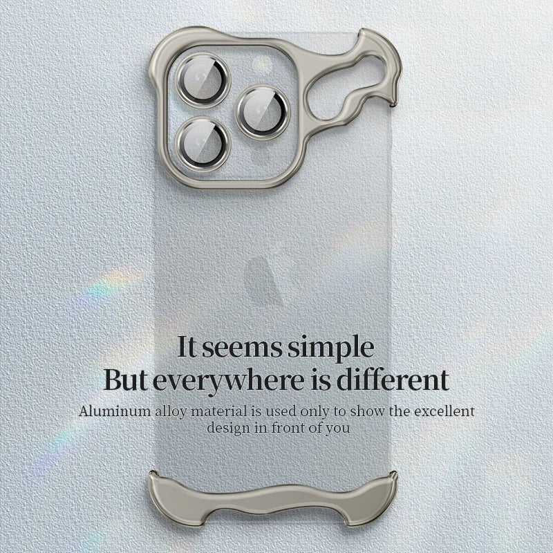 Funda protectora irregular de aleación de titanio para iPhone 15 12 13 14