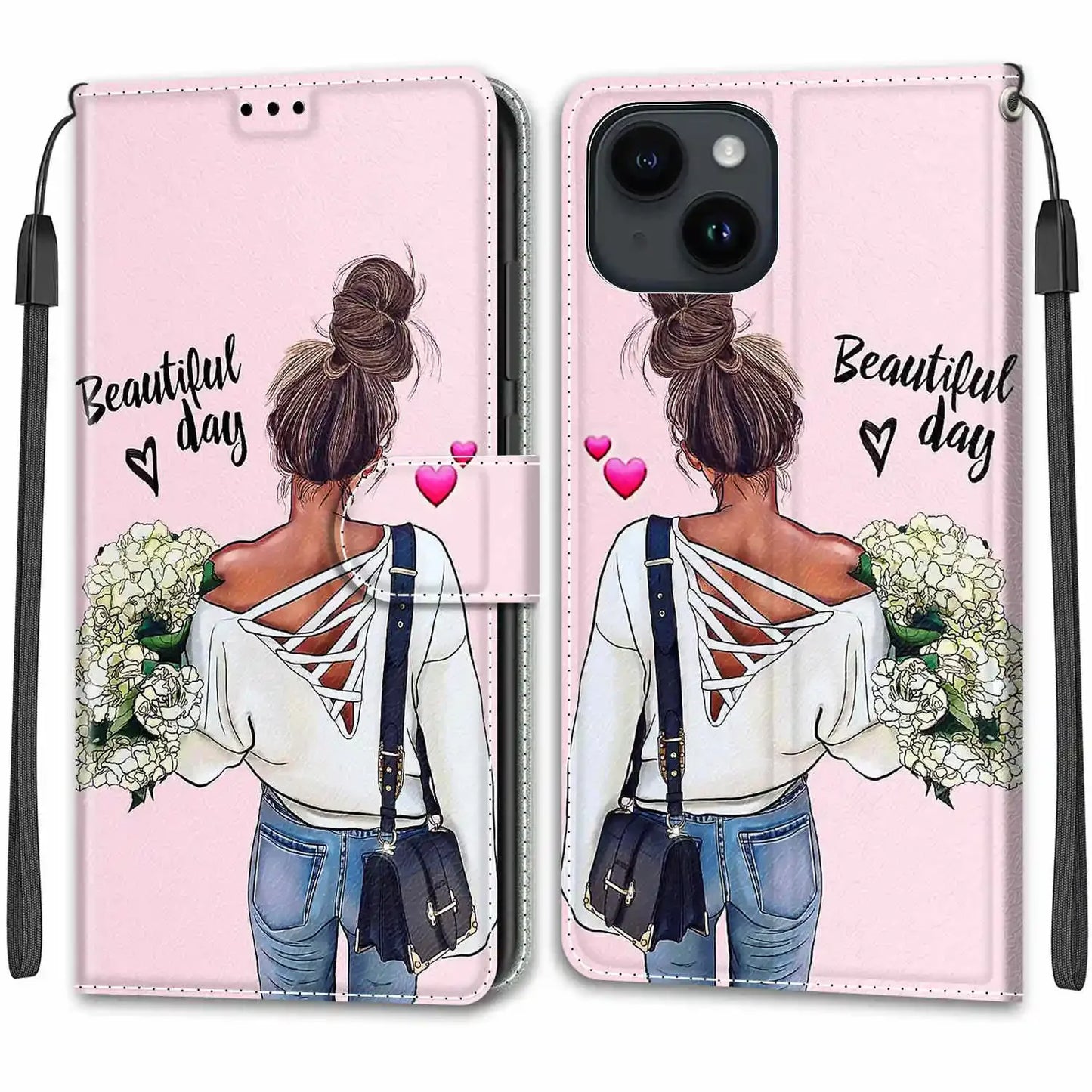 Funda tipo billetera con mariposa para Google Pixel 6 6A 6 Pro
