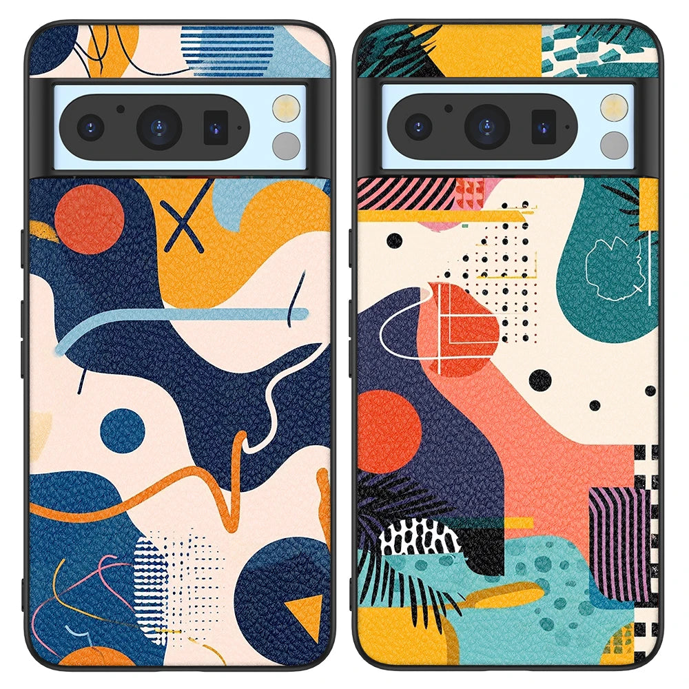 Funda trasera de cuero para Google Pixel 6 Pro 6A 7 Pro 7A 8 Pro 8A