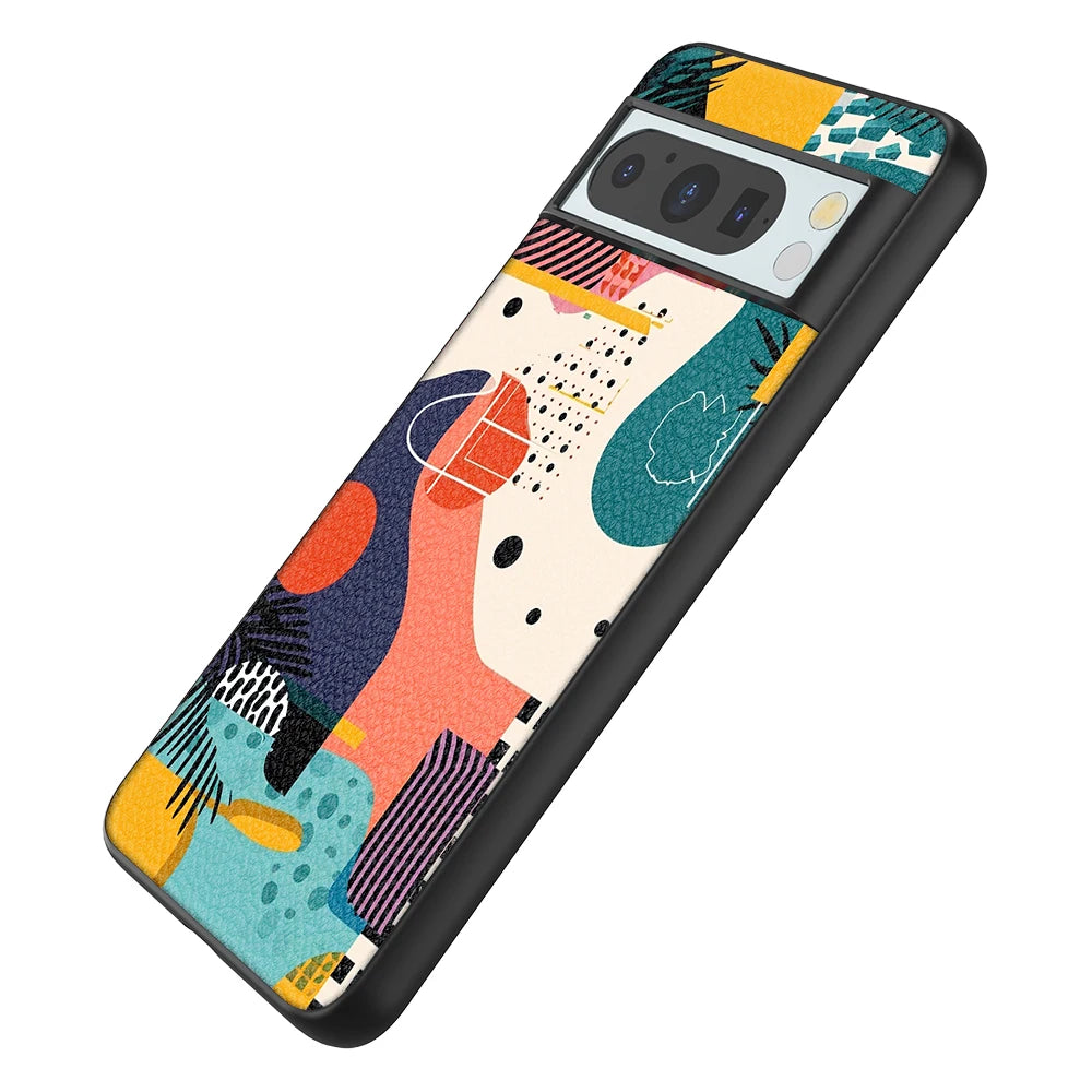 Funda trasera de cuero para Google Pixel 6 Pro 6A 7 Pro 7A 8 Pro 8A