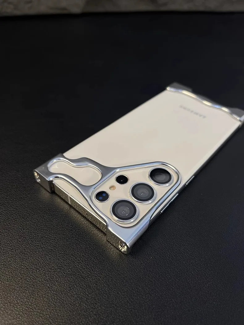 Caja de parachoques del teléfono de la aleación de aluminio del Samsung Galaxy S23 S24