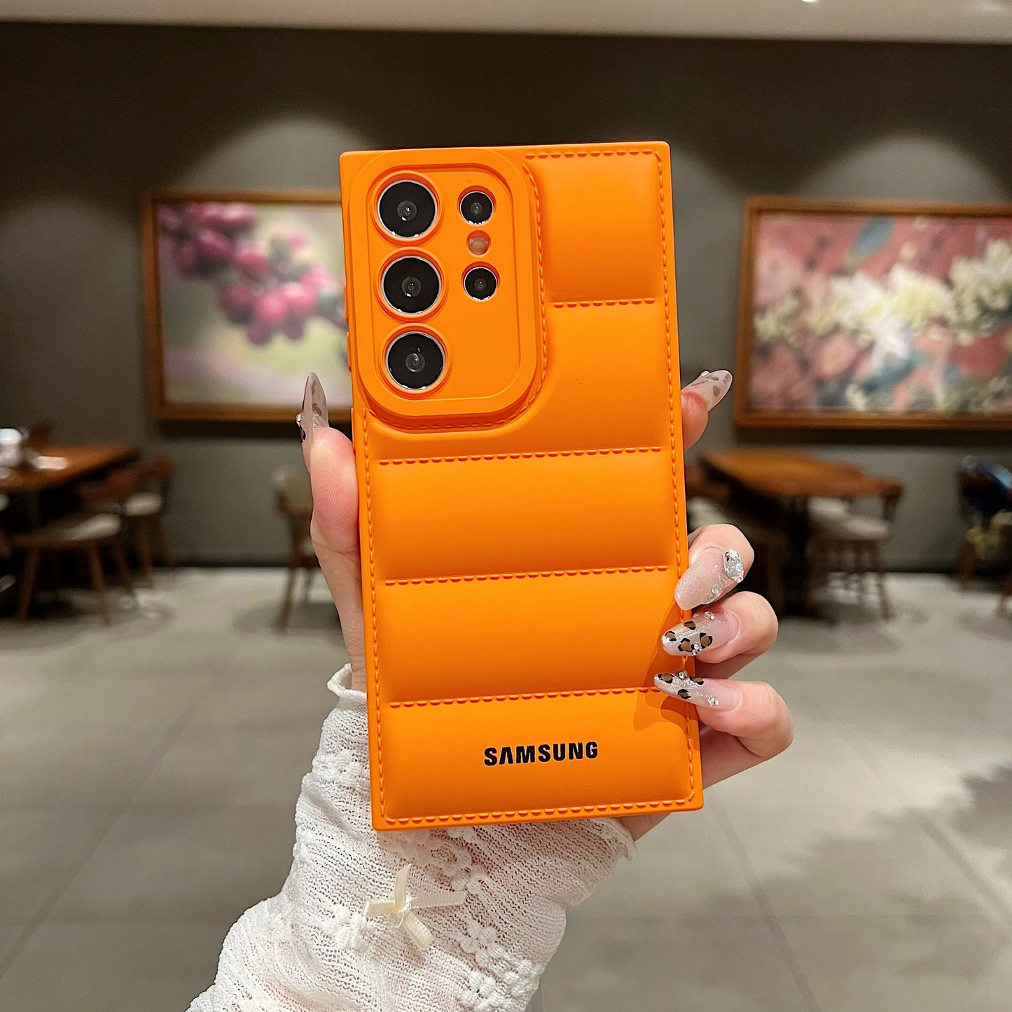 Wave Puffer Down Jacket Phone Case Samsung S25 S24 S23 S22