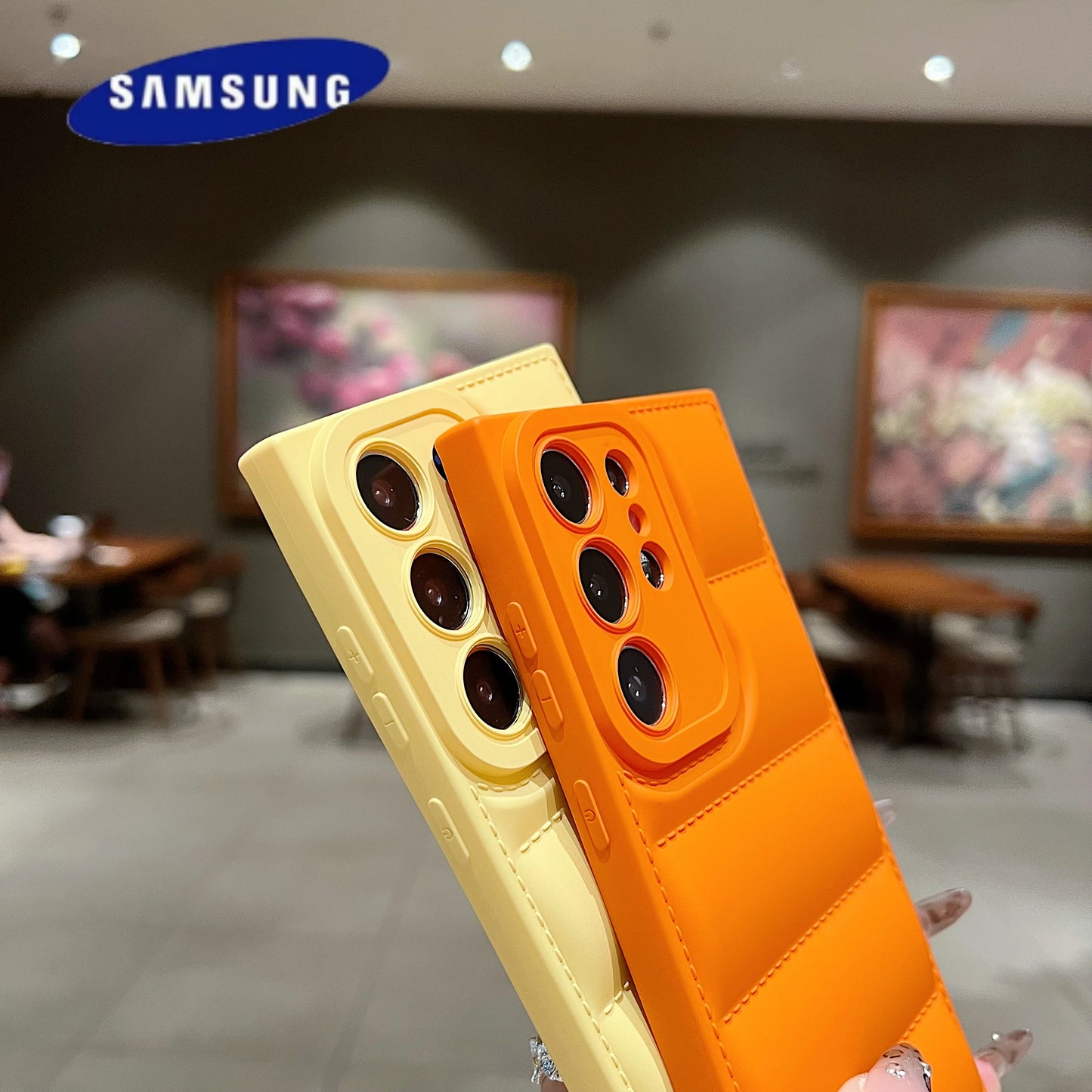 Wave Puffer Down Jacket Phone Case Samsung S25 S24 S23 S22