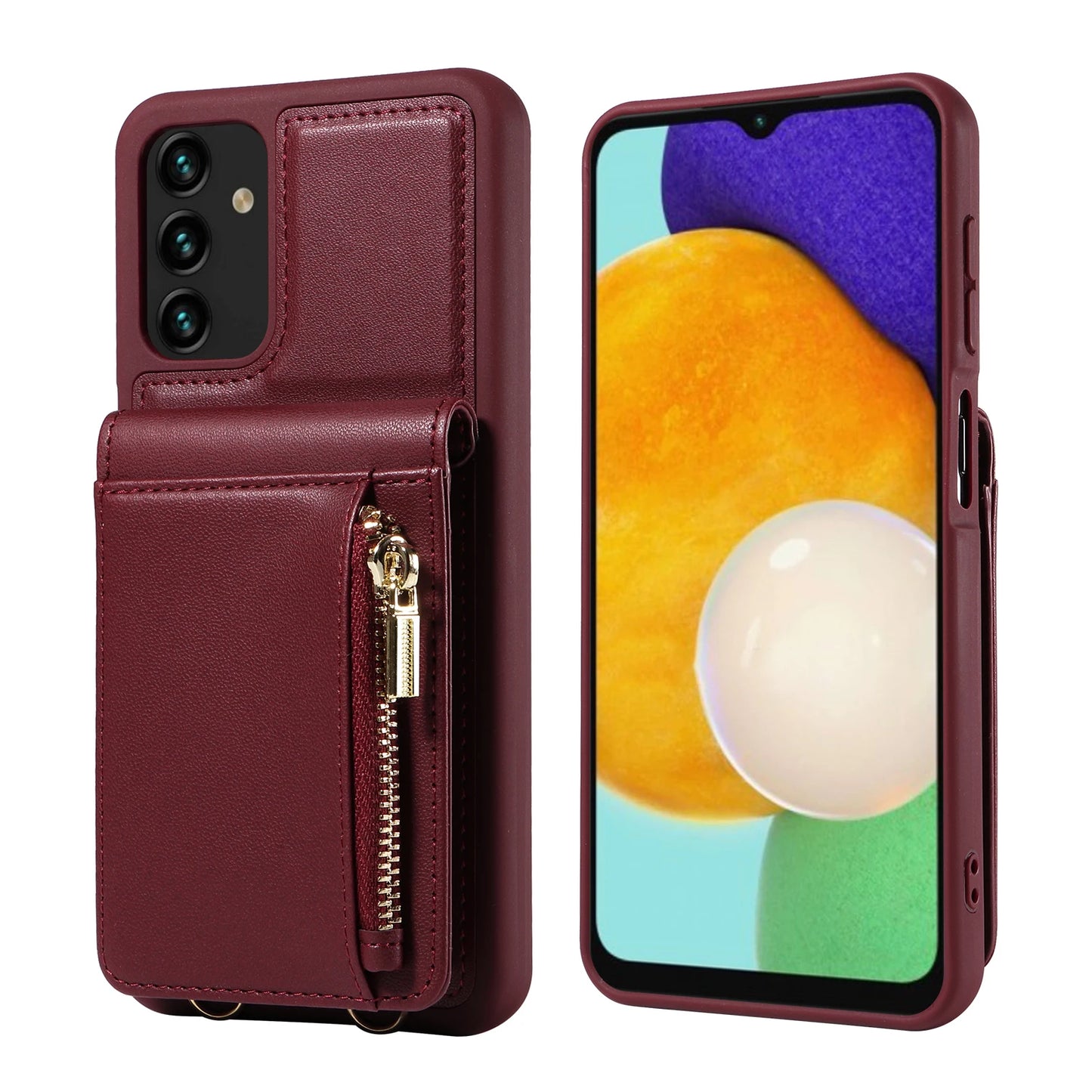 Samsung Galaxy Z Flip 5 Z Fold 5 S24 S23 S22 S21 Zipper Leather Case