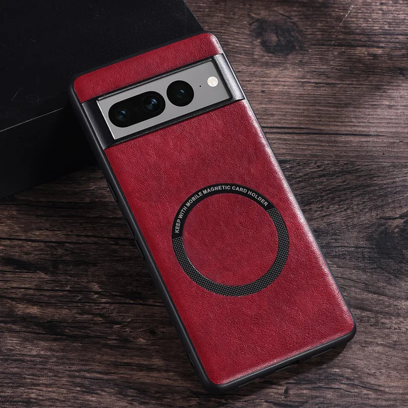 Google Pixel 8 7 6 PU Leather Charge Magnet Case