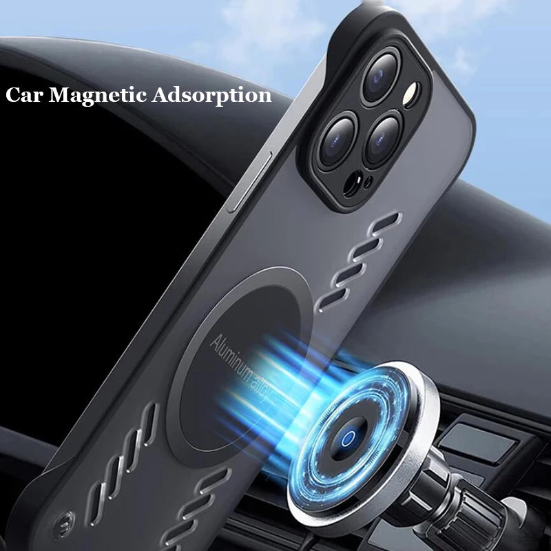 Funda protectora para iPhone 14, 13, 12, 11 Plus Pro Max con disipación de calor