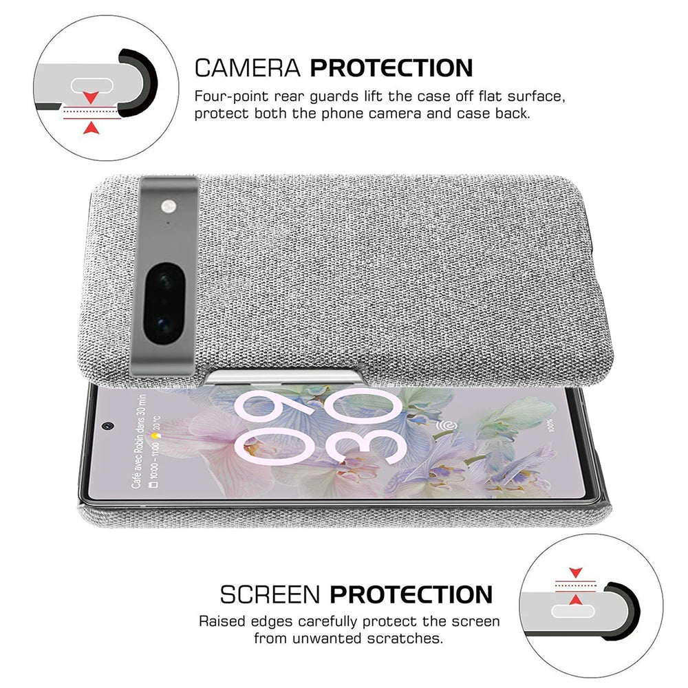 Google Pixel 7a 7 Pro 6 6pro Luxuriöse Anti-Rutsch-Hülle aus Stoff