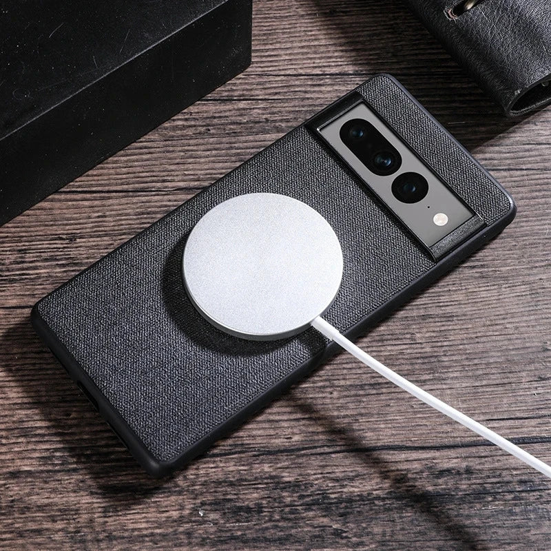 Estuche de carga inalámbrica de tela para Google Pixel 8 7 6