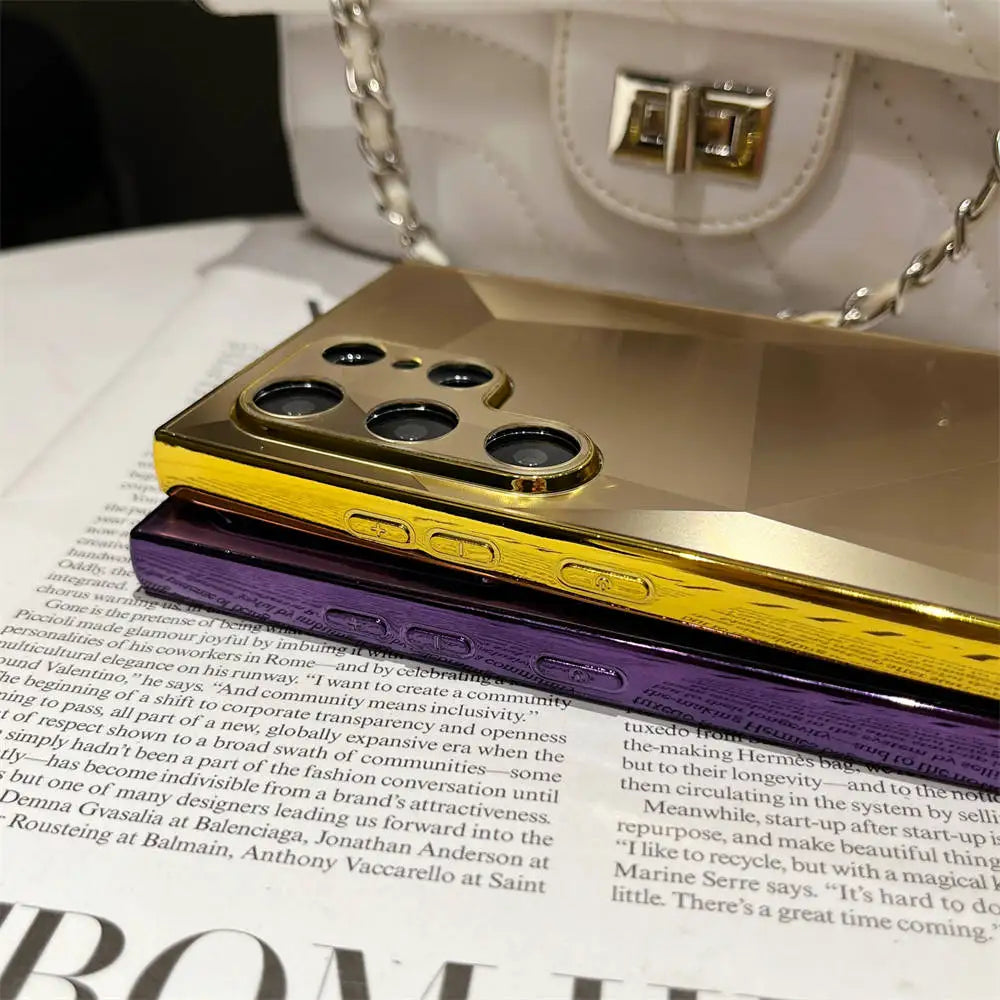 Luxuriöses 3D-Diamantmuster für Samsung Galaxy S22 S23 S24