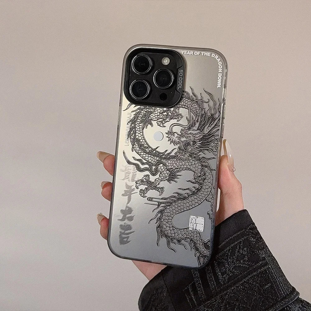 iPhone 15 14 13 12 11 3D Totem Chinese Dragon Case