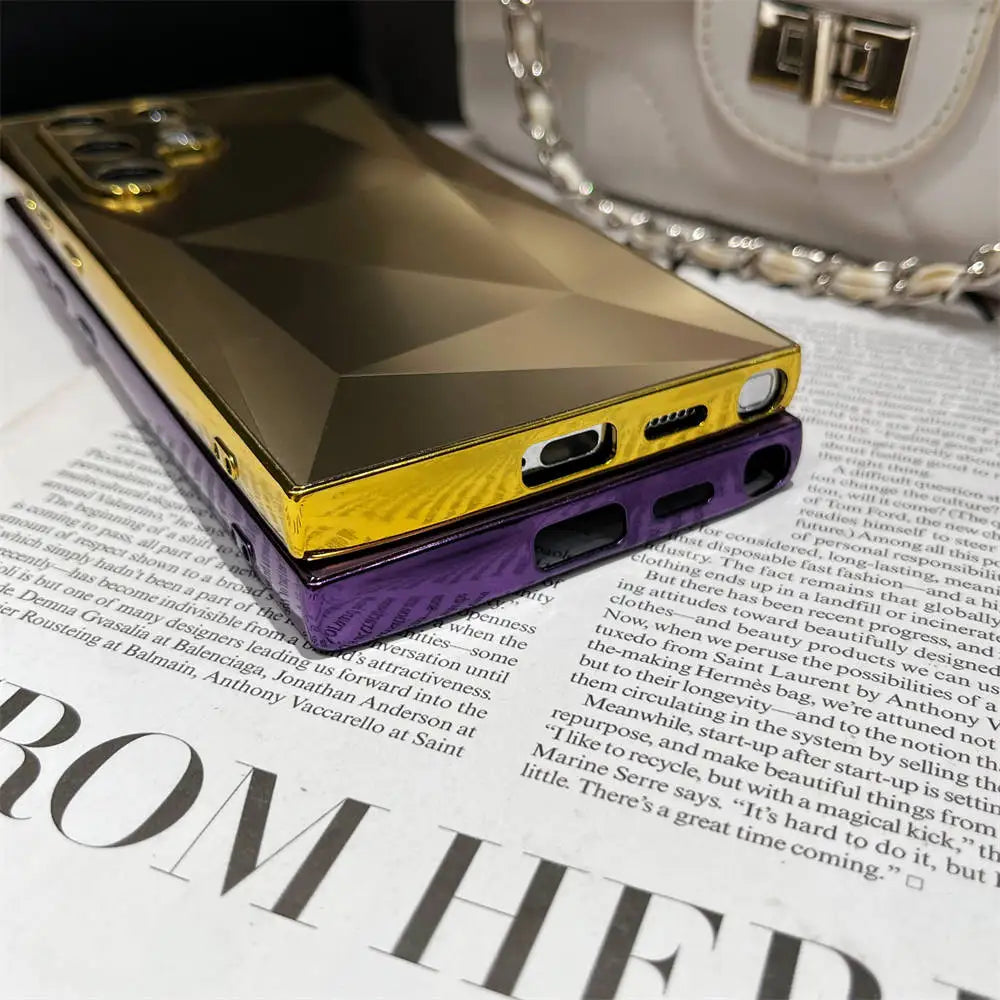 Luxuriöses 3D-Diamantmuster für Samsung Galaxy S22 S23 S24