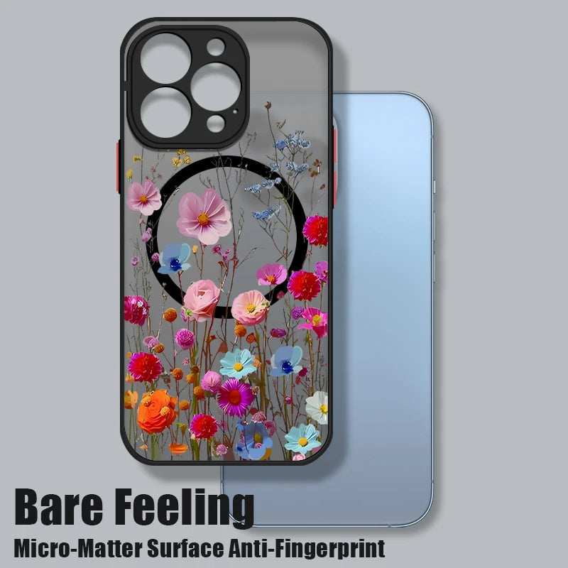 Flower Phone Case For iPhone 16 15 14 Pro Max