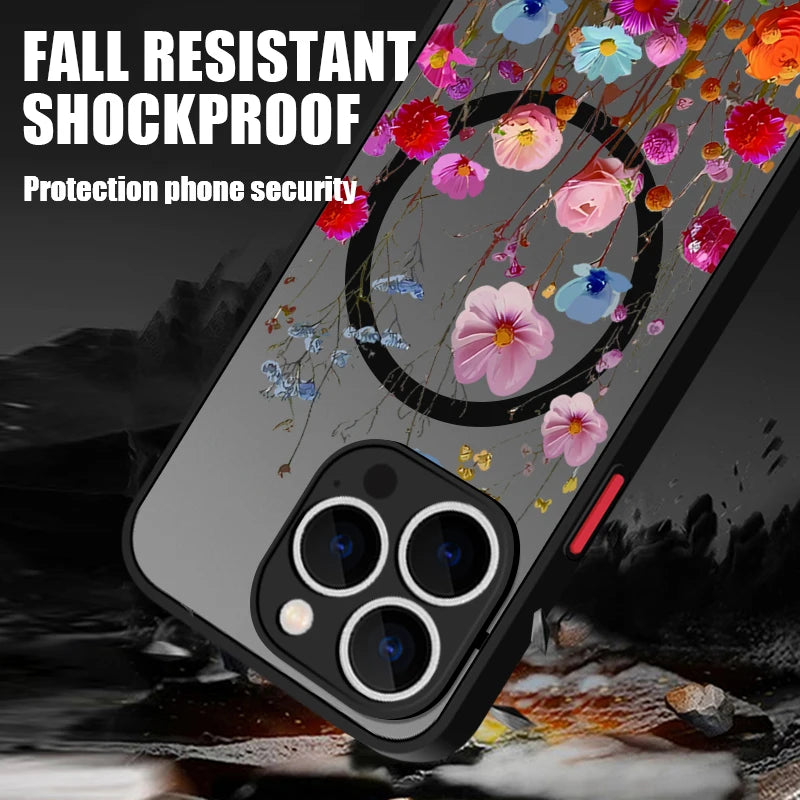 Flower Phone Case For iPhone 16 15 14 Pro Max