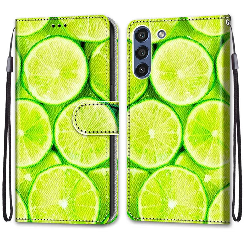 Samsung Galaxy S21 Painted PU Leather Wallet Case