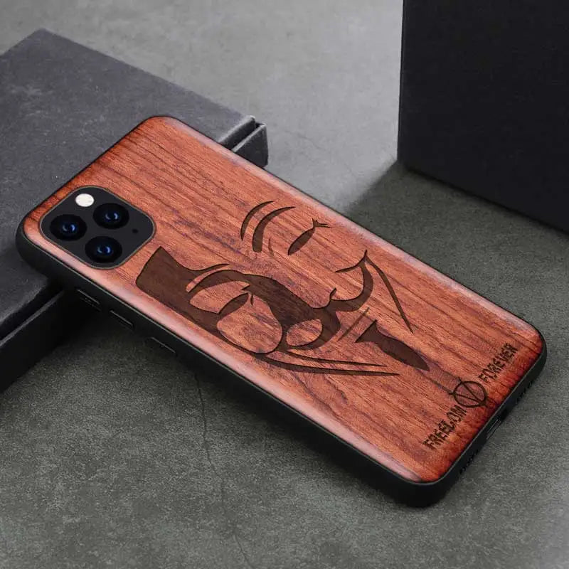 iPhone 15 14 Wood TPU Case